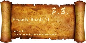 Prauda Buzád névjegykártya